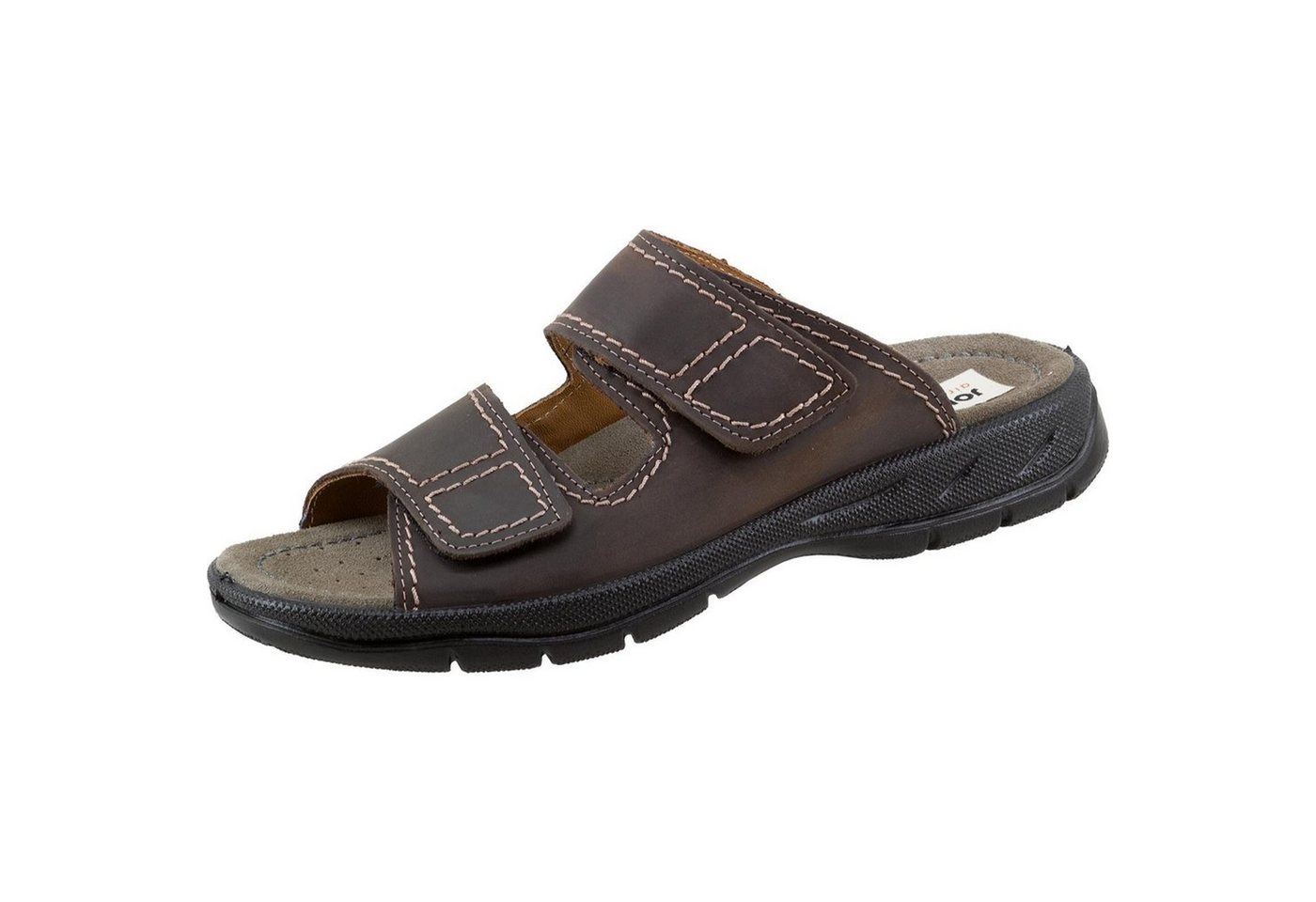 Jomos Pantolette braun Klettverschl. Sandale von Jomos