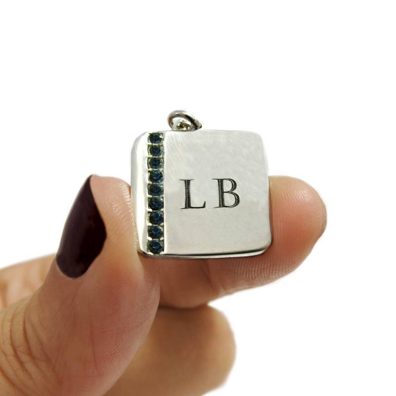 Benutzerdefinierte Name Halskette, Personalisierte Birthstone Gravierte Alphabet Silber, Männer Namen Halskette von JonJonJewel