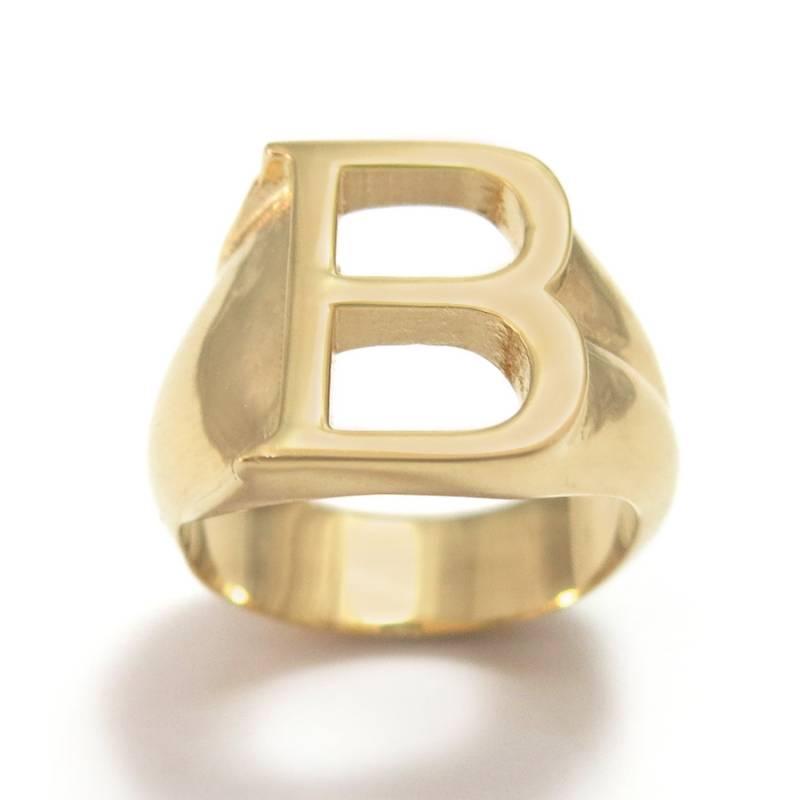 Individueller Initialzing, Letter Ring, Ring Für Frauen, Personalisierter Initial Signet Personalized B von JonJonJewel