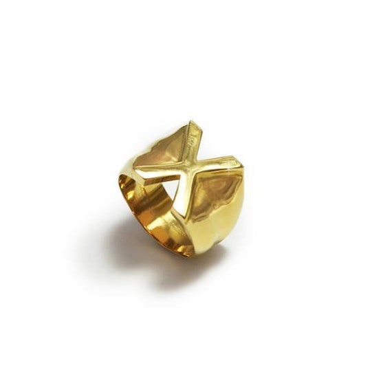 Name Ring, Monogramm Personalisieren Ersten Benutzerdefinierte Erste Gold Initial Alphabet Siegel Buchstaben Buchstabe X Ring von JonJonJewel