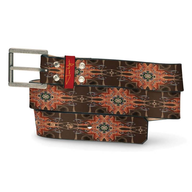 Bizarro Illuminati Ledergürtel, Herrengürtel, Damengürtel, Herren Schwarzer Handgemachter Bunter Gürtel von JonWye