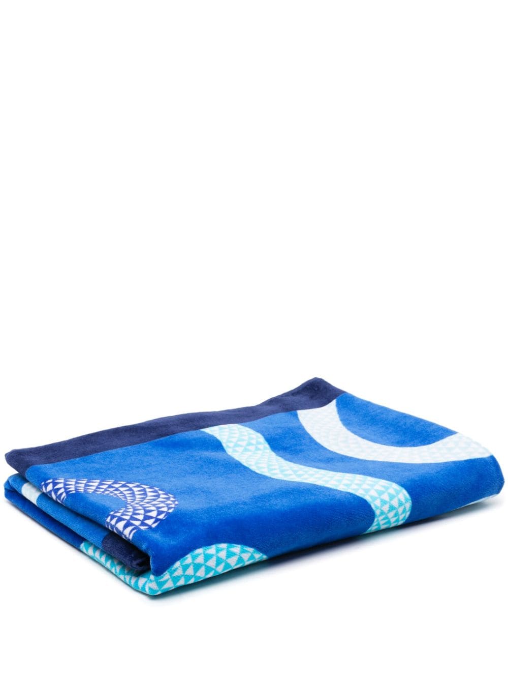 Jonathan Adler Eden Badetuch mit Schlangen-Print - Blau von Jonathan Adler