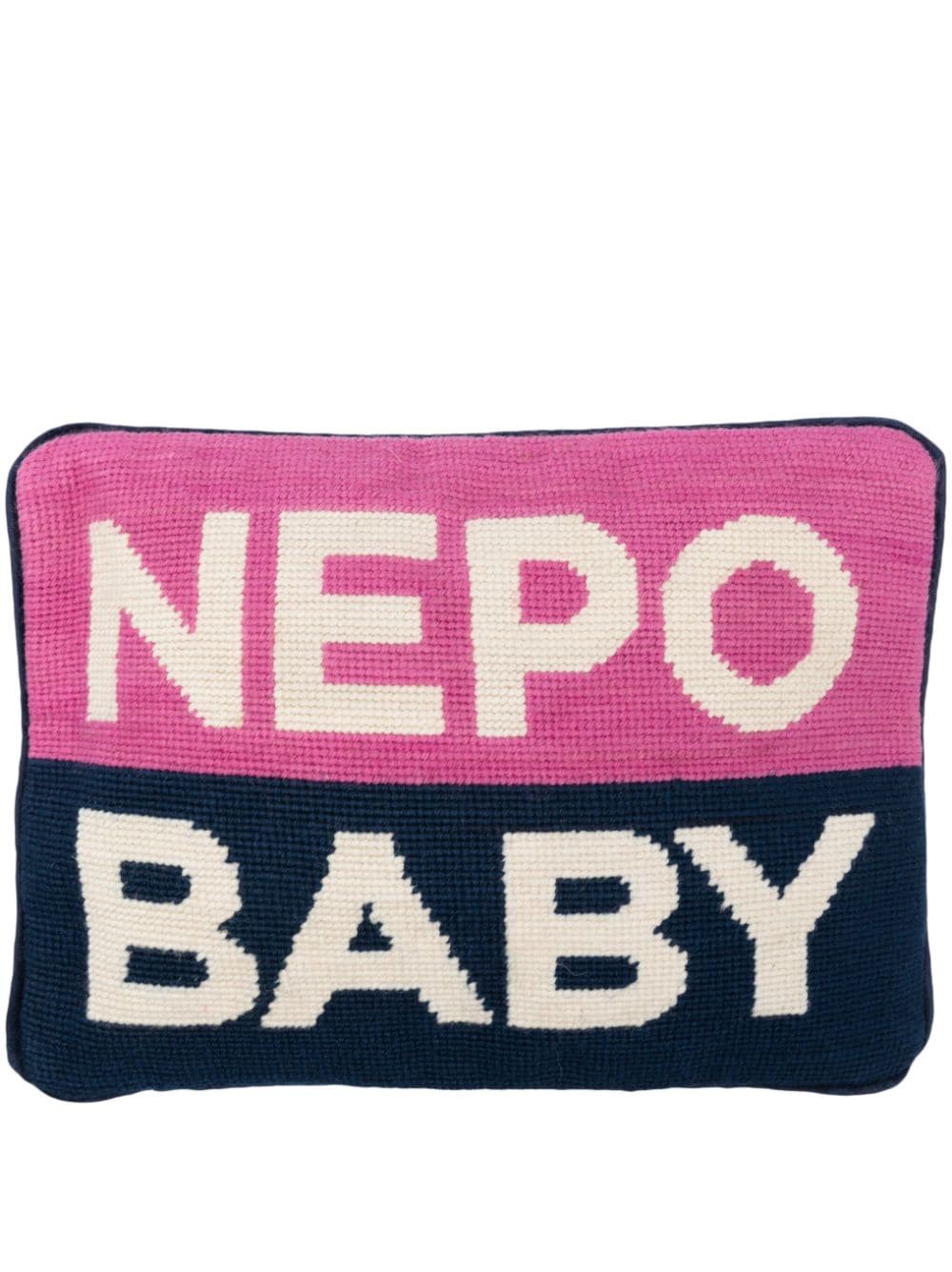 Jonathan Adler Nepo Baby Needlepoint Kissen (23,5x3cm) - Blau von Jonathan Adler