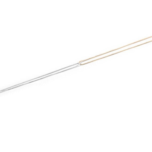 Jonathan Radetz Jewellery Kette FINEFINE zweifarbig, Gold 585, 14 Karat und 925 Sterling Silver, Länge 43 cm, Handmade in Germany von Jonathan Radetz Jewellery