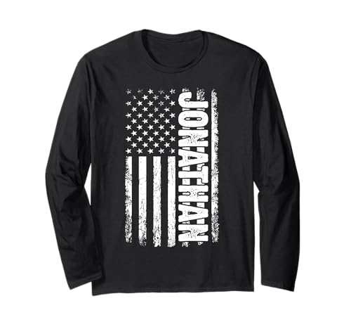 Jonathan persönlicher Name American Flag Retro Männer Frauen Langarmshirt Jonathan persönlicher Name American Flag Retro Männer Frauen Langarmshirt von Jonathan spezialisiert den ersten Jungen, den