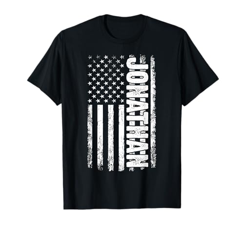 Jonathan persönlicher Name American Flag Retro Männer Frauen T-Shirt Jonathan persönlicher Name American Flag Retro Männer Frauen T-Shirt von Jonathan spezialisiert den ersten Jungen, den