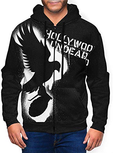 Joneiss Hollywood Undead Herren Fleece Zip Hooded Sweatshirt von Joneiss