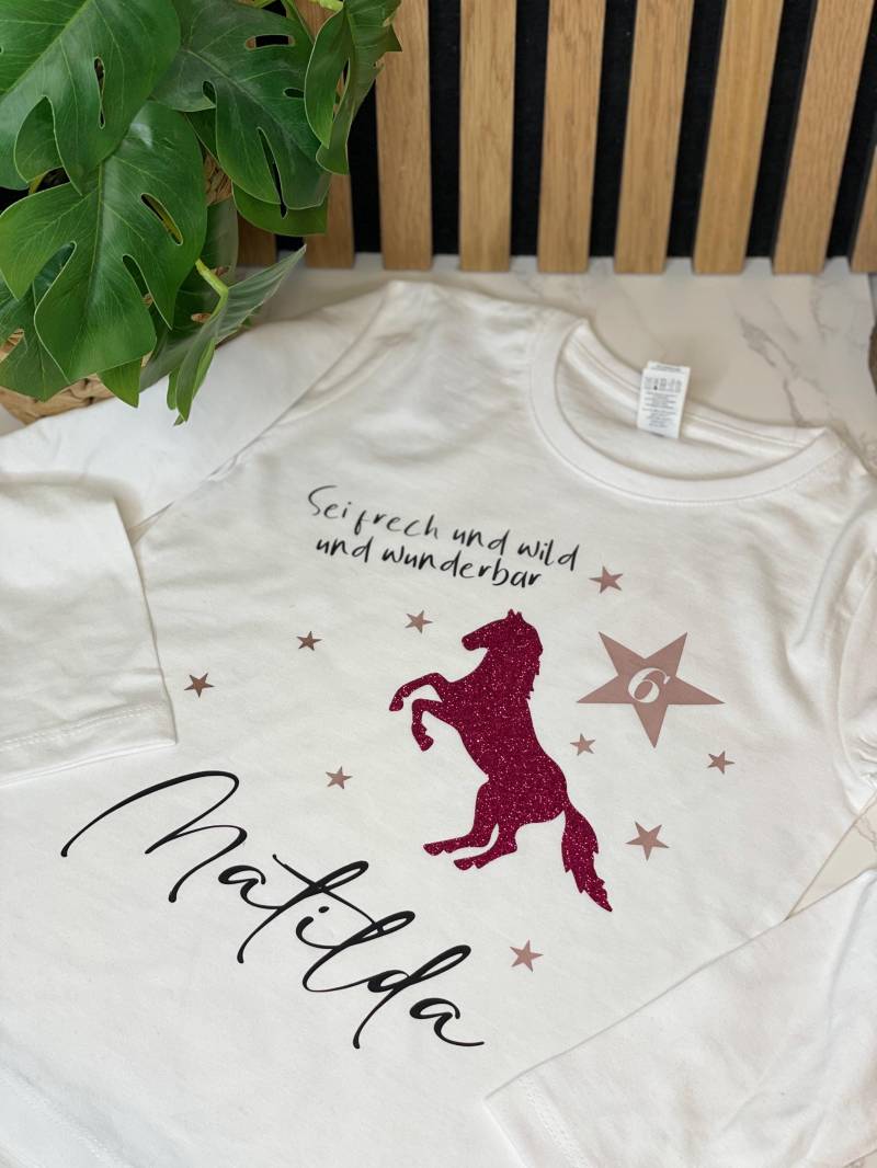 Geburtstagsshirt Langarm Für Mädchen von JoneliHandmade