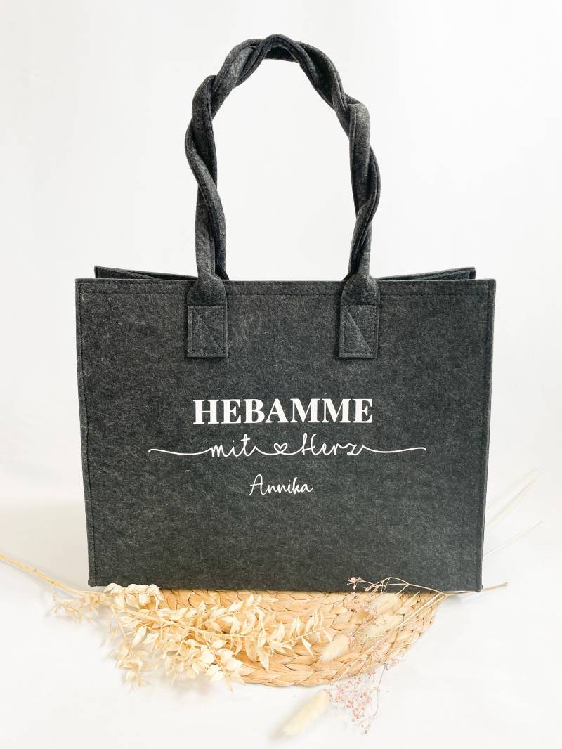 Hebamme Mit Herz Untersch. Designs, Abschiedsgeschenk Verschiedene Taschenmodelle Und Größen von JoneliHandmade