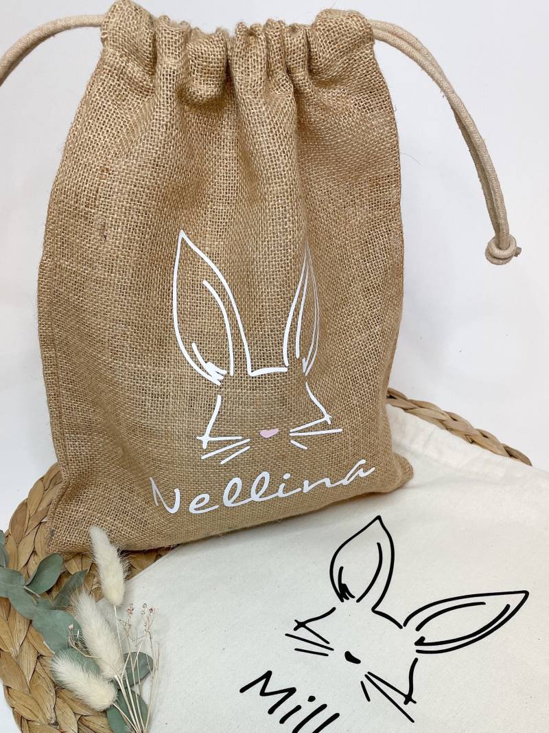Ostersäckchen Mit Einem Osterhasen + Personalisiert Dem Namen von JoneliHandmade