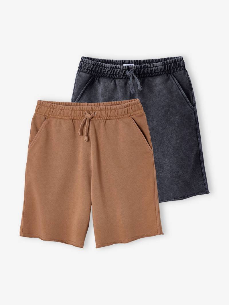 2er-Pack Kinder Sweat-Shorts JONEN pekannuss von Jonen