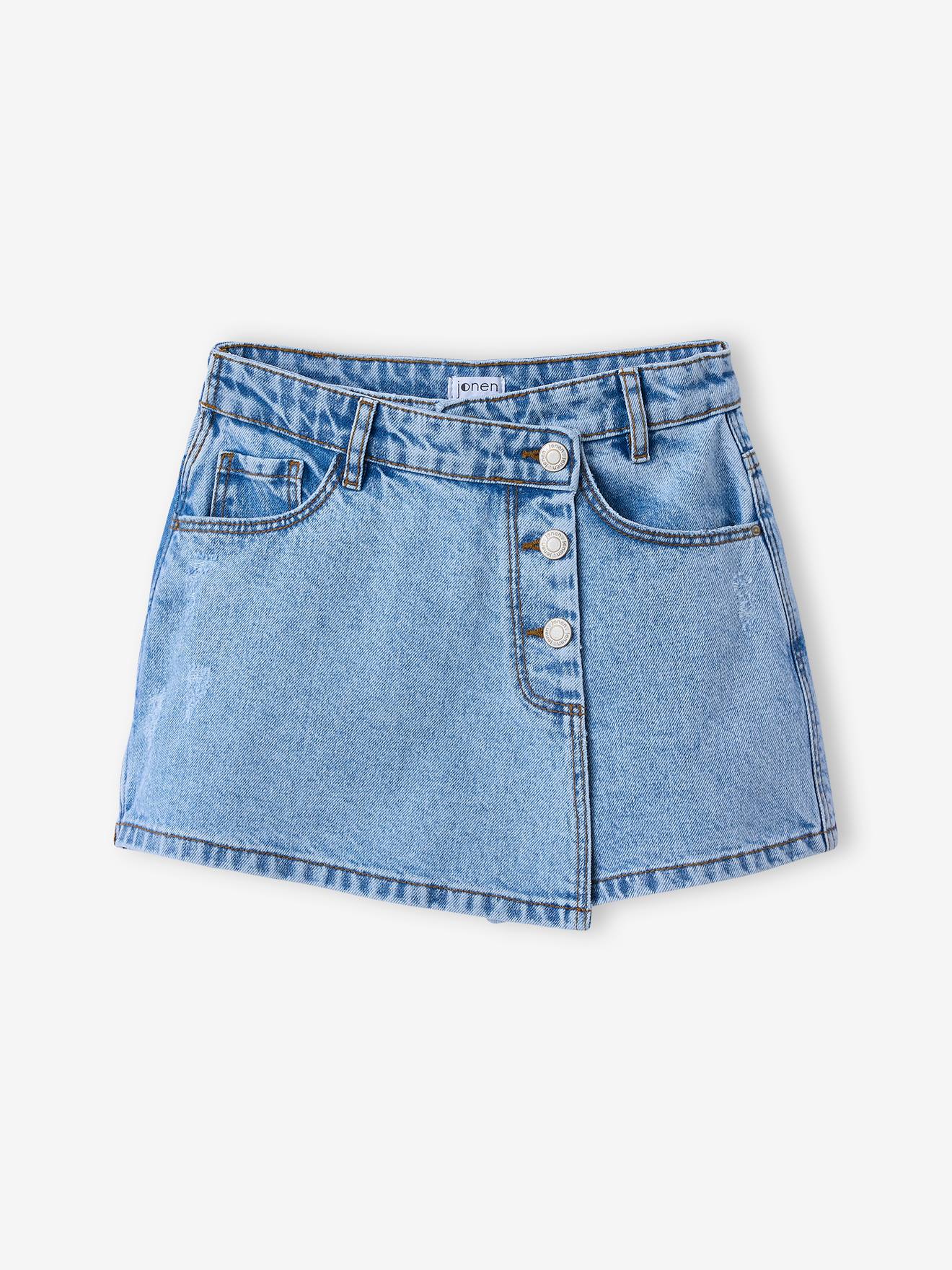 Asymmetrischer Mädchen Jeans-Skort JONEN helles von Jonen