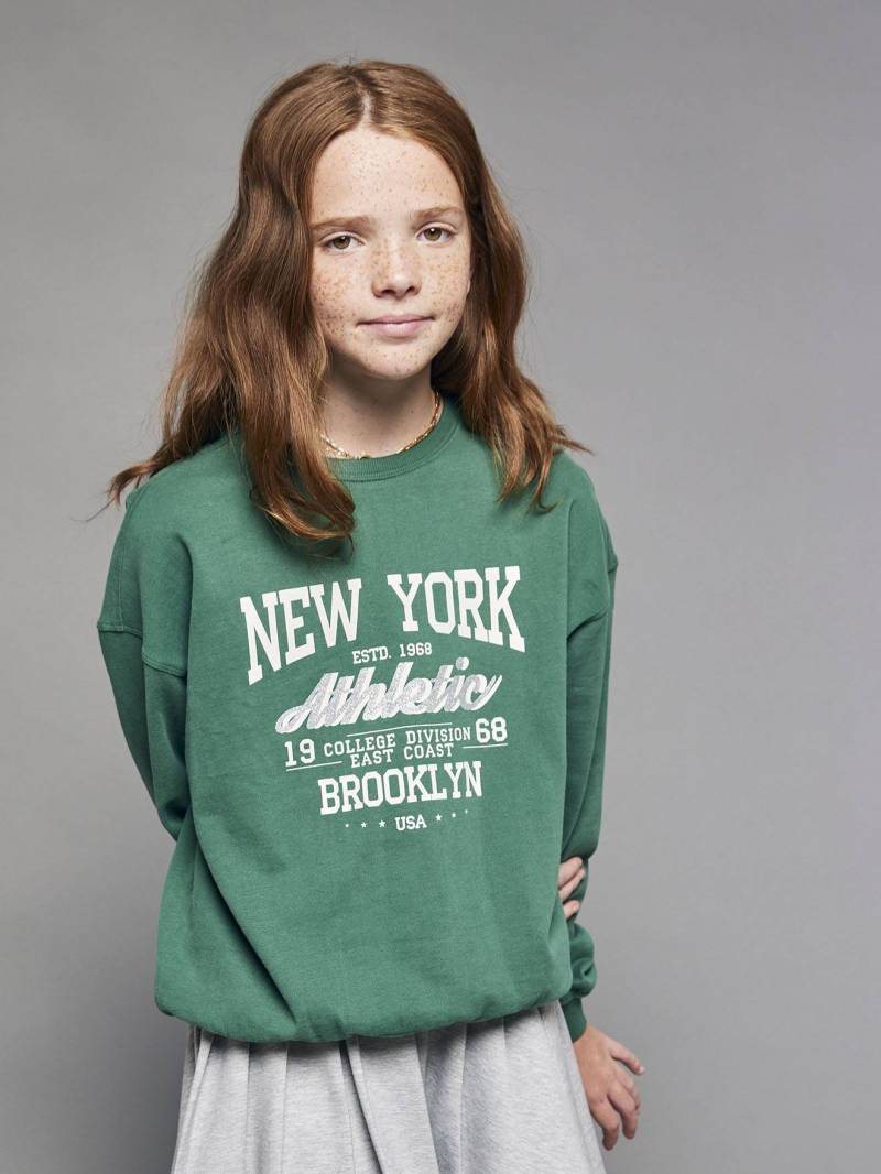 Oversize-Sweatshirt mit New-York-Motiv und Glitzer-Details von Jonen
