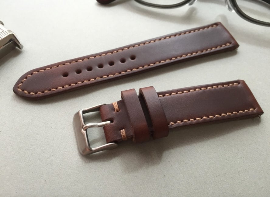 Handgefertigtes Schokobraunes Horween Chromexcel Uhren-Armband in 18 Mm, 19 20 21 22 Mm Handgefertigtes Schokobraunes Horween Chromexcel Uhren-Armband in 18 Mm, 19 20 21 22 Mm von JonesInTokyo