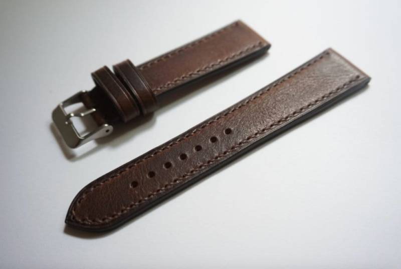 Horween Brown Derby Uhrenarmband Aus Leder 18 Mm, 19 20 21 22 Mm Horween Brown Derby Uhrenarmband Aus Leder 18 Mm, 19 20 21 22 Mm von JonesInTokyo