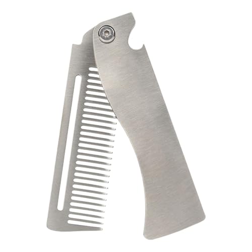 Bartkamm Klappbar, Taschenbartkamm, Antistatischer Pflegekamm Edelstahlkamm, Kammtasche für Männer, Schnurrbartformkamm für das Friseurhandwerk und Täglichen Gebrauch Bartkamm Klappbar, Taschenbartkamm, Antistatischer Pflegekamm Edelstahlkamm, Kammtasche für Männer, Schnurrbartformkamm für das Friseurhandwerk und Täglichen Gebrauch von Jongyumo