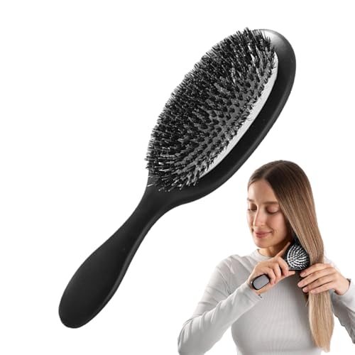 Bürste für fettiges Haar, Öl verteilende Haarbürste - Entwirrungsbürste für langes Haar | Spitzenlose Borstenkamm-Haarbürste, Haarpflege für Männer und Frauen, verleiht Glanz und macht das Haar glatt Bürste für fettiges Haar, Öl verteilende Haarbürste - Entwirrungsbürste für langes Haar | Spitzenlose Borstenkamm-Haarbürste, Haarpflege für Männer und Frauen, verleiht Glanz und macht das Haar glatt von Jongyumo