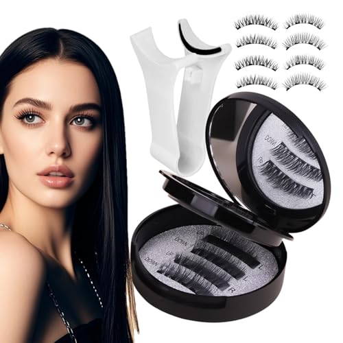 Magnetische Wimpern, 2 Paare 5D Wasserdichte Natürlicher Look Ohne Eyeliner mit Applikator Erforderlich Tragbare Falsche Wimpern Magnetic für Frauen Magnetische Wimpern, 2 Paare 5D Wasserdichte Natürlicher Look Ohne Eyeliner mit Applikator Erforderlich Tragbare Falsche Wimpern Magnetic für Frauen von Jongyumo