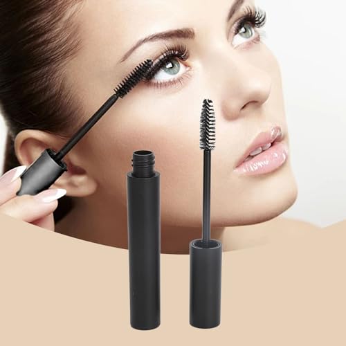 12 Stück 4 Ml Leere Make-up-Tube, Schwarze Lipgloss-Tube, Mascara-Tube, Tragbare, Nachfüllbare Kunststoff-Mascara-Tube mit Borsten für das Tägliche Reisen und Camping von Jonlaki