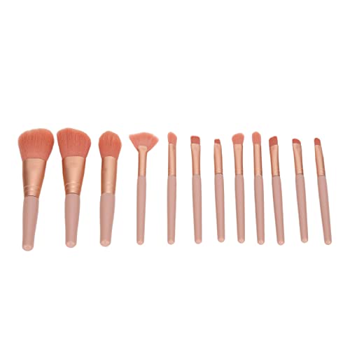 12-teiliges Make-up-Pinselset, Kosmetikpinsel-Set für Concealer, Eyeliner, Augenbrauenkontur, Tragbarer Make-up-Pinsel mit Ergonomischem Griff und Weichen Borsten von Jonlaki