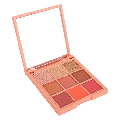 9-farbiges Lidschatten-Paletten-Make-up, Satte Farben, Lang Anhaltende Augen-Make-up-Palette für Lidschatten-Gesichts-Highlighter Eyemazing Makeup (M9-4) von Jonlaki