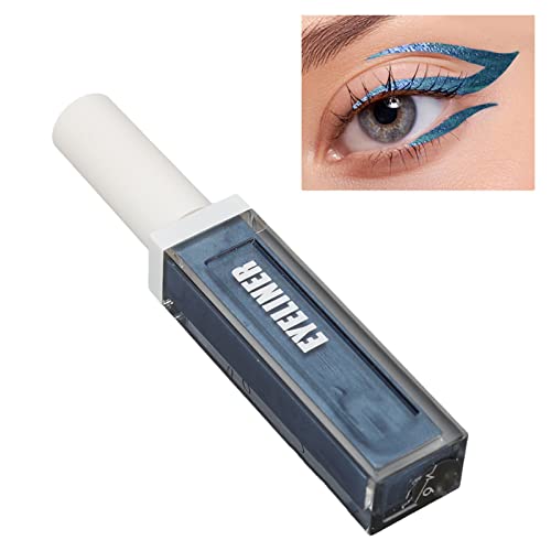 Blauer Flüssiger Eyeliner, 3 G Perlmutt-Eyeliner für Make-up, Wasserfester, Langanhaltender, Glitzernder Flüssiger Eyeliner-Stift für Atemberaubende Augen-Looks von Jonlaki