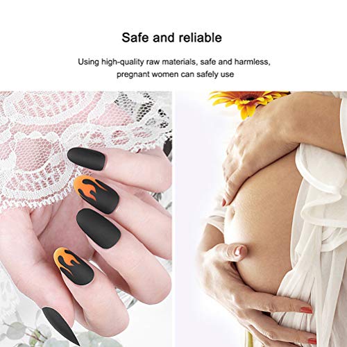 Jonlaki 24pcs Falsche Nägel Set Black Fake Nagel Tipps Full Cover Nails Art Night Club Press auf Nägeln für Frauen Mädchen (BLACK) von Jonlaki