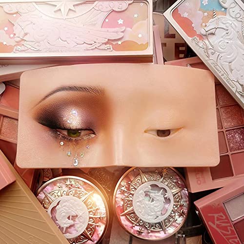 Jonlaki Gesicht Make -up Practice Board Hautmodell Lidschatten Augenbrauen Lash Mapping 3D für Anfänger Tragbare Weiß (YELLOW) von Jonlaki