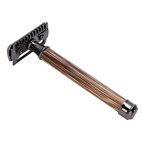 Jonlaki Männer Bambusgriff Handbuch Rasierer Tragbarer Bartkörper Haar Trimmer Waffe Farbe für Männer und Frauen von Jonlaki