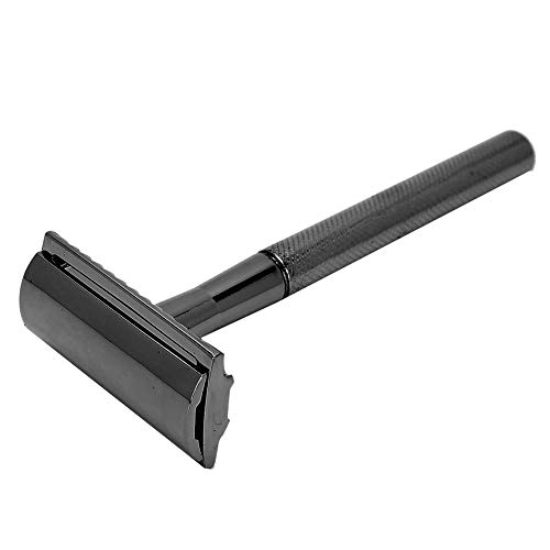 Jonlaki Männerhandbuch Zinklegierung Nonslip Closefiting Doppelt Rasiermesser für Professionelle Friseurshäuser Heimgebrauch (BLACK) von Jonlaki
