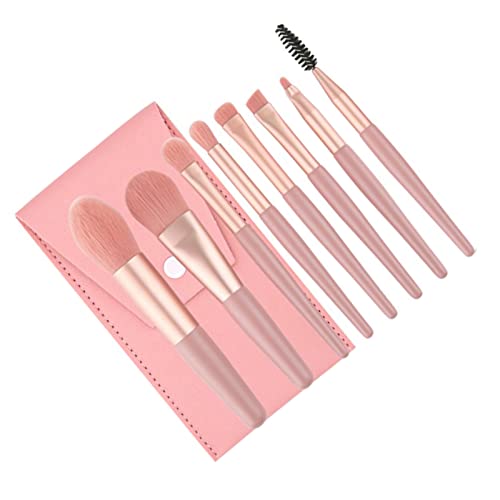 Jonlaki Make -up -Pinsel Set Mini Tragbares Synthetischer Kosmetischer Bürstenset mit Holzgriff für Highlight Concealer Lidschatten von Jonlaki