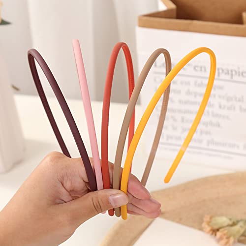 Jonlaki Matte Stirnband Frauen Rein Farbe Haarband Elegantes Haarzubehör Urlaub Party Dating 0,5 Cm (Khaki) von Jonlaki