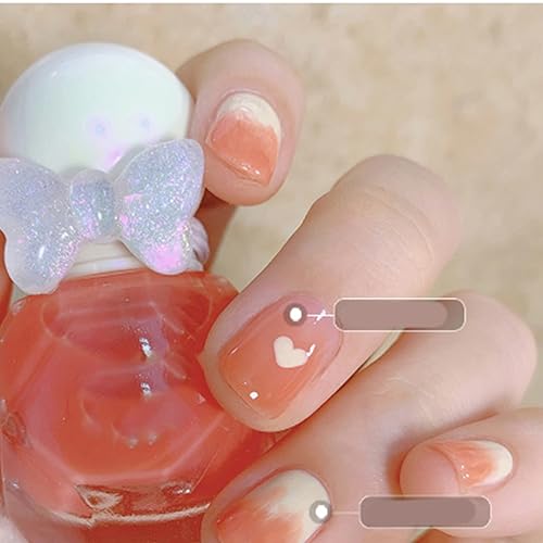 Jonlaki Nagelgelpolierwasser auf Wasserbasis Hoher Glänzender Dauerhafter Gefrosteter Nagellack Set Damen Kurznägel Sommer (B10) von Jonlaki