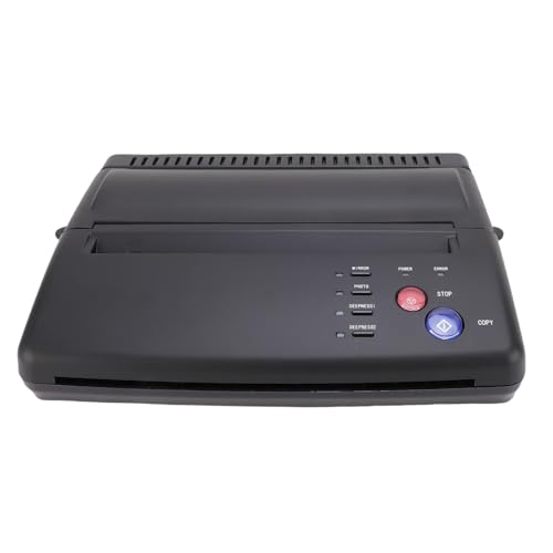 Jonlaki Professionelle Schablonenübertragungsdrucker -Kopiermaschine, Leuchten mit Niedrigem Rauschen, für Körperkunst, Sicheres und Robustes ABS -Material (EU-Stecker) von Jonlaki
