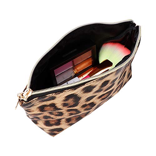 Jonlaki Tragbare Make -up -Tasche Langlebige PU -Material Leopardenmuster Kosmetiktasche für Frauen von Jonlaki