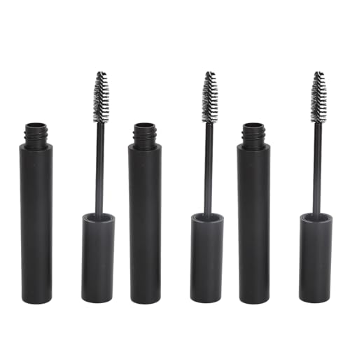 Leere Mascara-Röhre, 10 Stück, 4 Ml, Nachfüllbare und Tragbare Kunststoffflaschen mit Weichen Borsten für das Tägliche Reisen, Camping, Wimpern-Make-up, Schwarz von Jonlaki