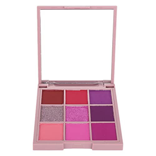 Lidschatten-Palette, 9 Farben, Hochpigmentierte Lidschatten-Palette, Make-up, Lang Anhaltende, Matte, Glitzernde Lidschatten-Kosmetik für Maskenbildner, Ultra Mischbare, Satte Farben (M9-8) von Jonlaki