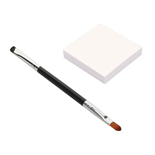 Make-up-Palettenpapier und -Pinsel, Nail Art-Palettenpapier, Eyeliner-Pinsel mit Doppelseitigem Pinsel, Nagelmalpapier und Eyeliner-Pinsel-Set, Größe S von Jonlaki