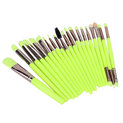 Make-up-Pinsel-Set, 20-teiliges Fluoreszierendes Grünes Mischpinsel-Set Zum Mischen von Lidschatten, Losem Puder, Schatten, Highlight-Eyeliner, Weiche Kunstfaserhaare von Jonlaki