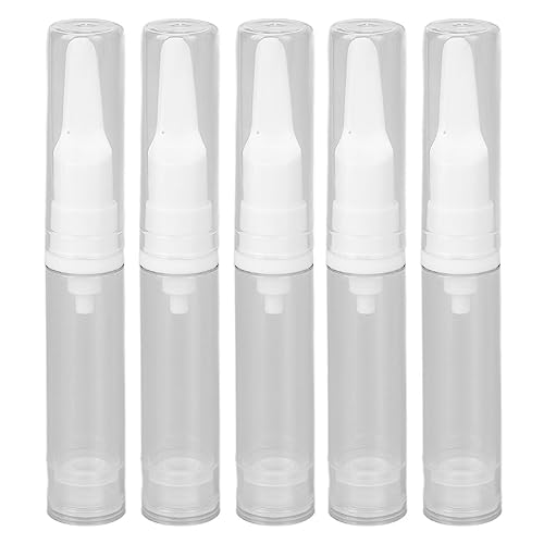 Mini-Reise-Pumpflasche, 5 Stück, 10 Ml, Transparente, Nachfüllbare Vakuumbehälter mit Entenschnabel-Düse, Perfekt für Augencreme-Lotion, Leerer Kosmetikspender von Jonlaki