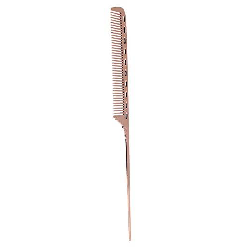 Schwanz Pin Schwanz Kamm, Aluminium Spießente Kamm Tragbare Ratte Schwanz Kamm Haar Friseur Kamm Für Männer (3er Pack)(Roségold) von Jonlaki