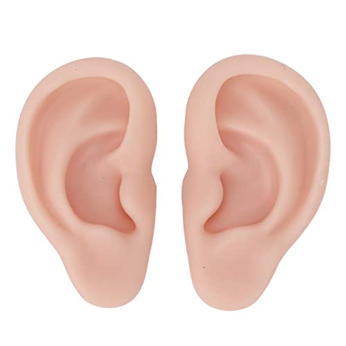 Silikon-Ohr, Simulations-Ohr-Modell, Weiches Gefälschtes Silikon-Ohr-Modell für Ohrringe, Schmuck-Display, Piercing-Praxis für Anfänger,Ohrring-Display(Mittlere Hautfarbe) von Jonlaki
