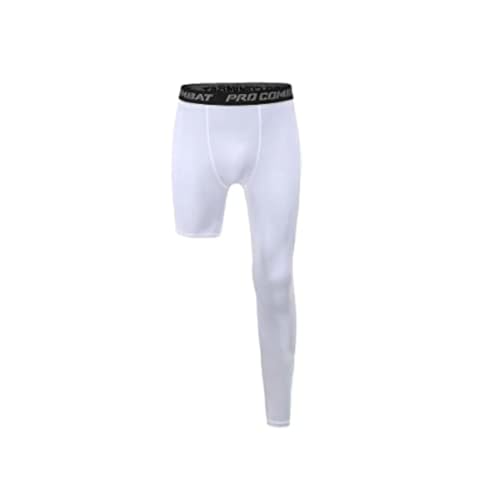 Jonscart Kompressionsstrumpfhose mit einem Bein, lange Hose, Basketball, Sport, Unterwäsche, aktive Tight, weiß-links-lang, XXX-Large Jonscart Kompressionsstrumpfhose mit einem Bein, lange Hose, Basketball, Sport, Unterwäsche, aktive Tight, weiß-links-lang, XXX-Large von Jonscart