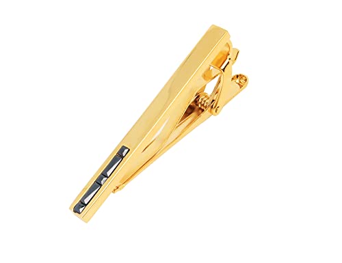 Jonwo Silber/Vergoldet Krawattennadeln aus Kristall für Herren In Geschenkbox 5cm Herren Krawattenklammern Tie Clip Krawatte Geschäft Jubiläum Geschenk Hochzeit (Vergoldet Schwarz Kristall) von Jonwo