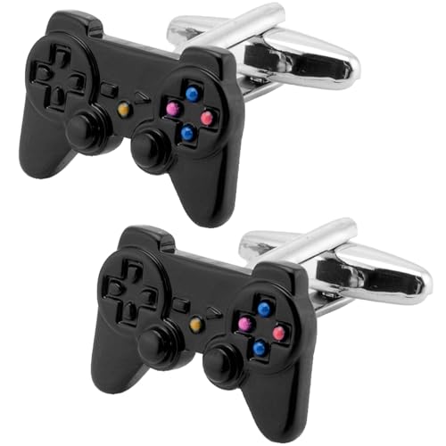 Jonwo Videospiel Kontrolleur Manschettenknöpfe Herren In Geschenkbox Klassisch Cufflinks Männer Manschettenknöpfe Hochzeit Hemd Party Geburtstag Jubiläum Kleid von Jonwo