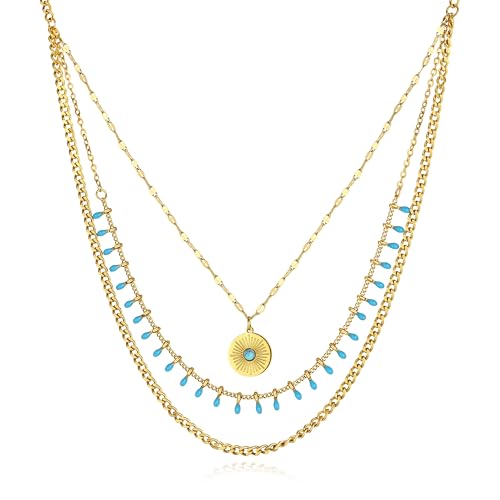 Joo&Rind YeGieonr Halskette Dame Gold, Edelstahl Initialen Buchstaben Anhänger Kette,18K Vergoldet A-Z Buchstabenkette, Personalisierte Geburtstagsgeschenke für Frauen und Mädchen von Joo&Rind