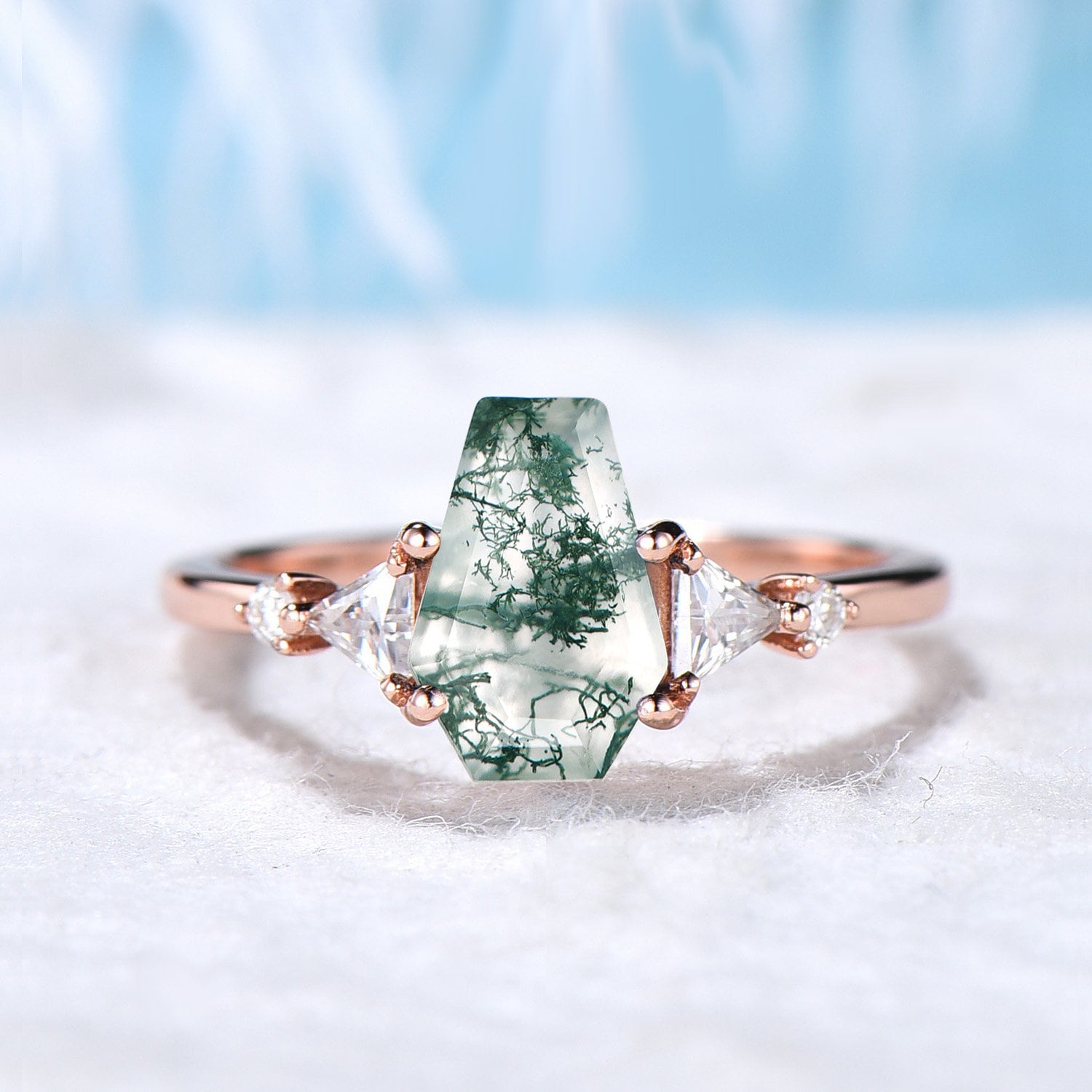 Coffin Cut Natürlicher Moosachat Ring Gold Silber Einzigartige Lange Hexagon Verlobungsringe Moissanite Hochzeit Sarg Schmuck Jahrestag Geschenk Coffin Cut Natürlicher Moosachat Ring Gold Silber Einzigartige Lange Hexagon Verlobungsringe Moissanite Hochzeit Sarg Schmuck Jahrestag Geschenk von JooJewel