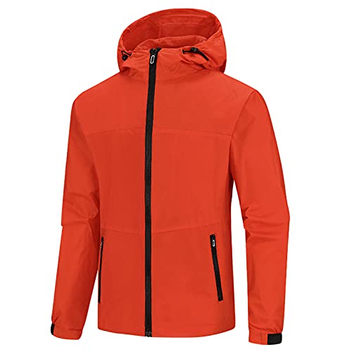 Herren Outdoorjacke Winddicht Atmungsaktiv Regenjacke Leicht mit Kapuze Dünn Windbreaker Jacke Herren Sport Jacken Sonnenschutz Wandernjacke Regenanzug Regenjacke Herren Wasserdicht Outdoorjacke von Jooffery