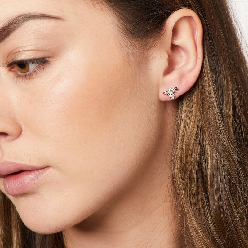 sterling Silber Biene Ohrstecker Cubic Zirkonia Set von JoolsByJennyBrownCo