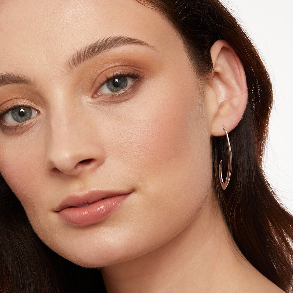 sterling Silber Halb Offene Creolen von JoolsByJennyBrownCo